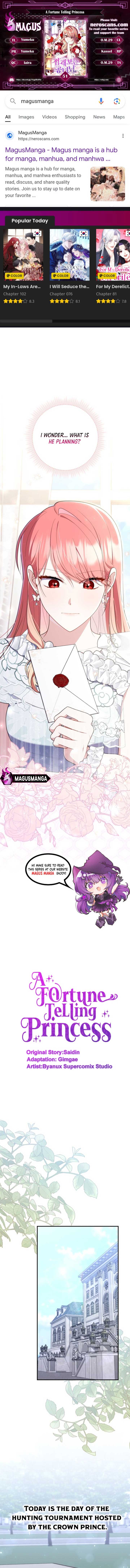 Read A Fortune-Telling Princess EN Manga Online