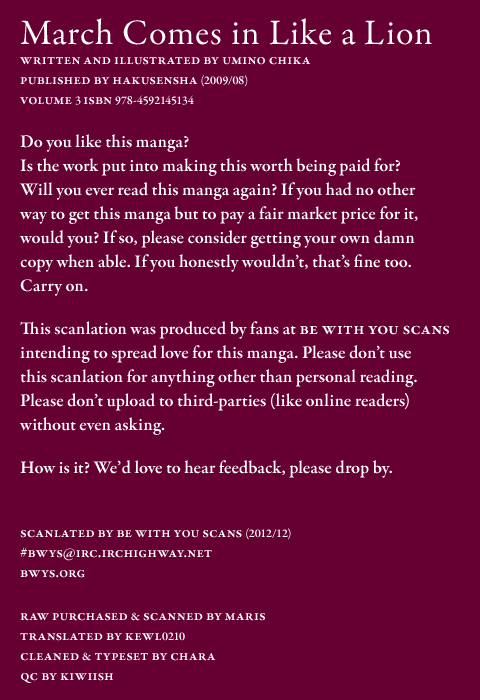 Read March Comes in Like a Lion EN Manga Online