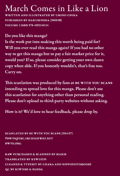 Read March Comes in Like a Lion EN Manga Online