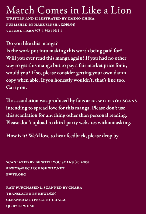 Read March Comes in Like a Lion EN Manga Online