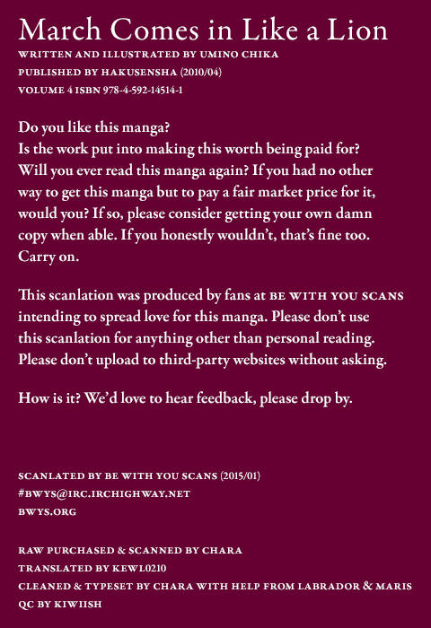 Read March Comes in Like a Lion EN Manga Online
