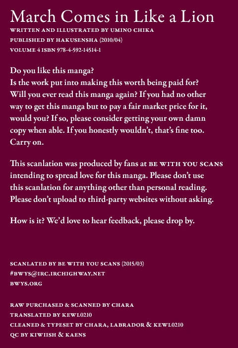 Read March Comes in Like a Lion EN Manga Online