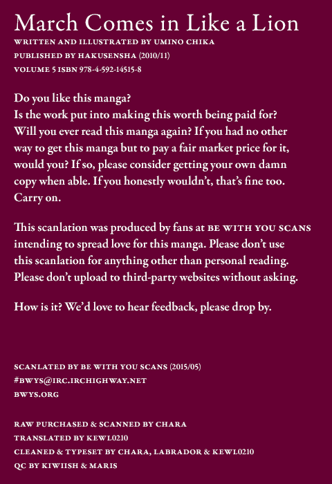 Read March Comes in Like a Lion EN Manga Online