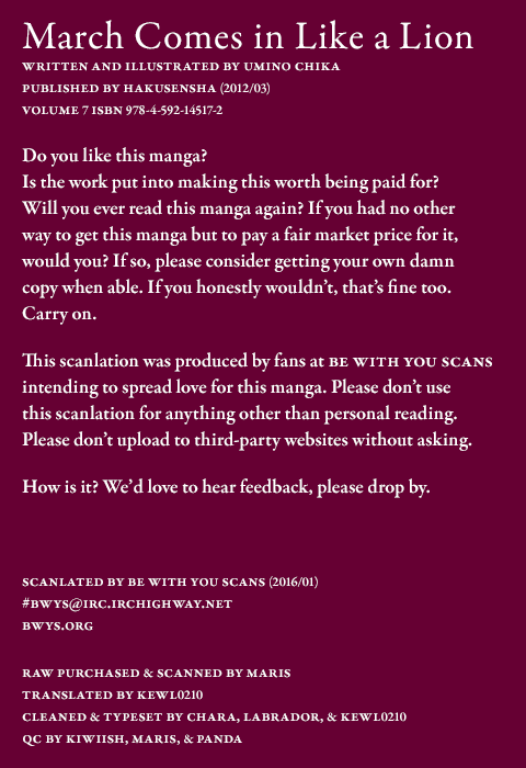 Read March Comes in Like a Lion EN Manga Online