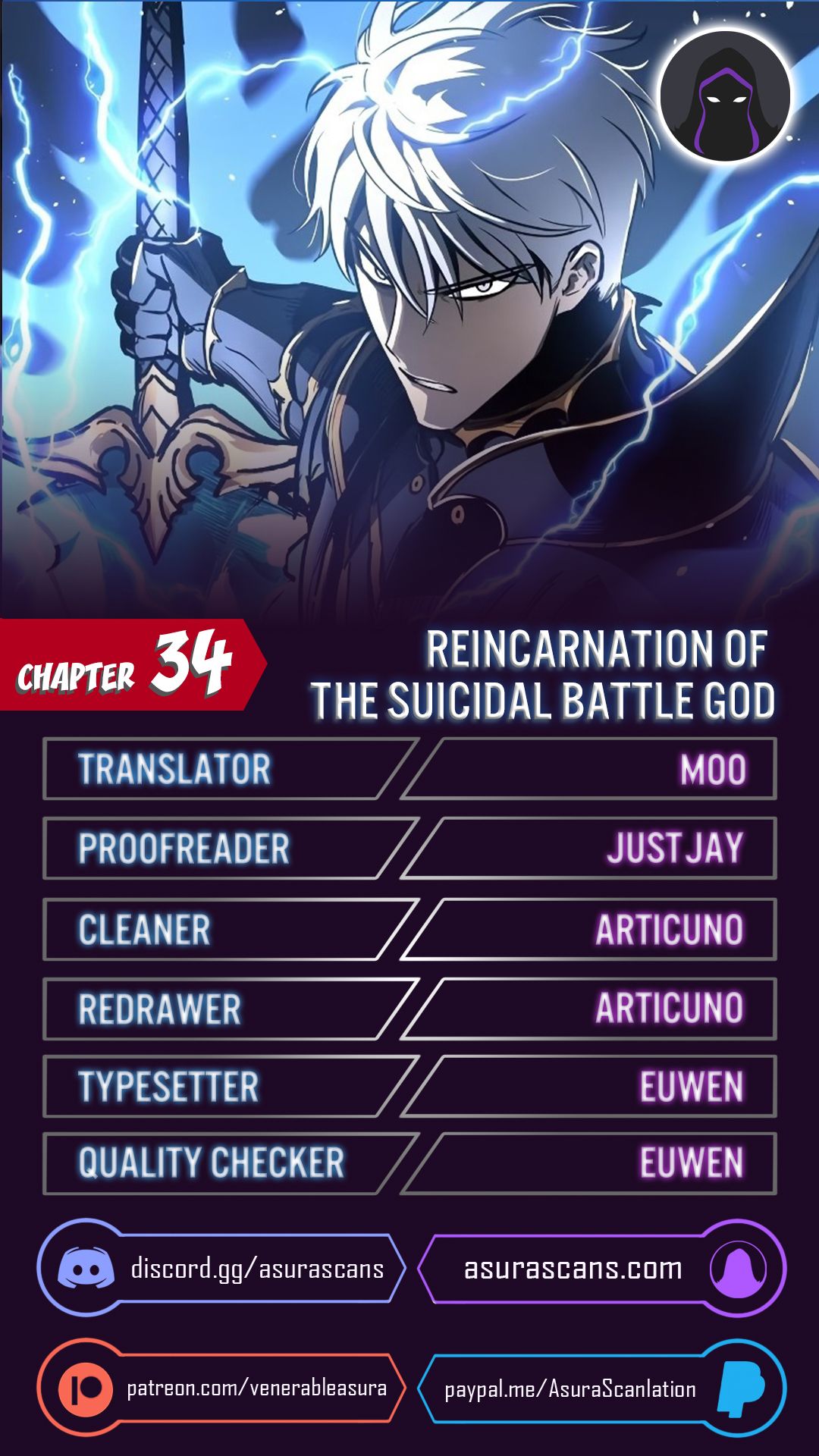 Read Reincarnation of the Suicidal Battle God EN Manga Online