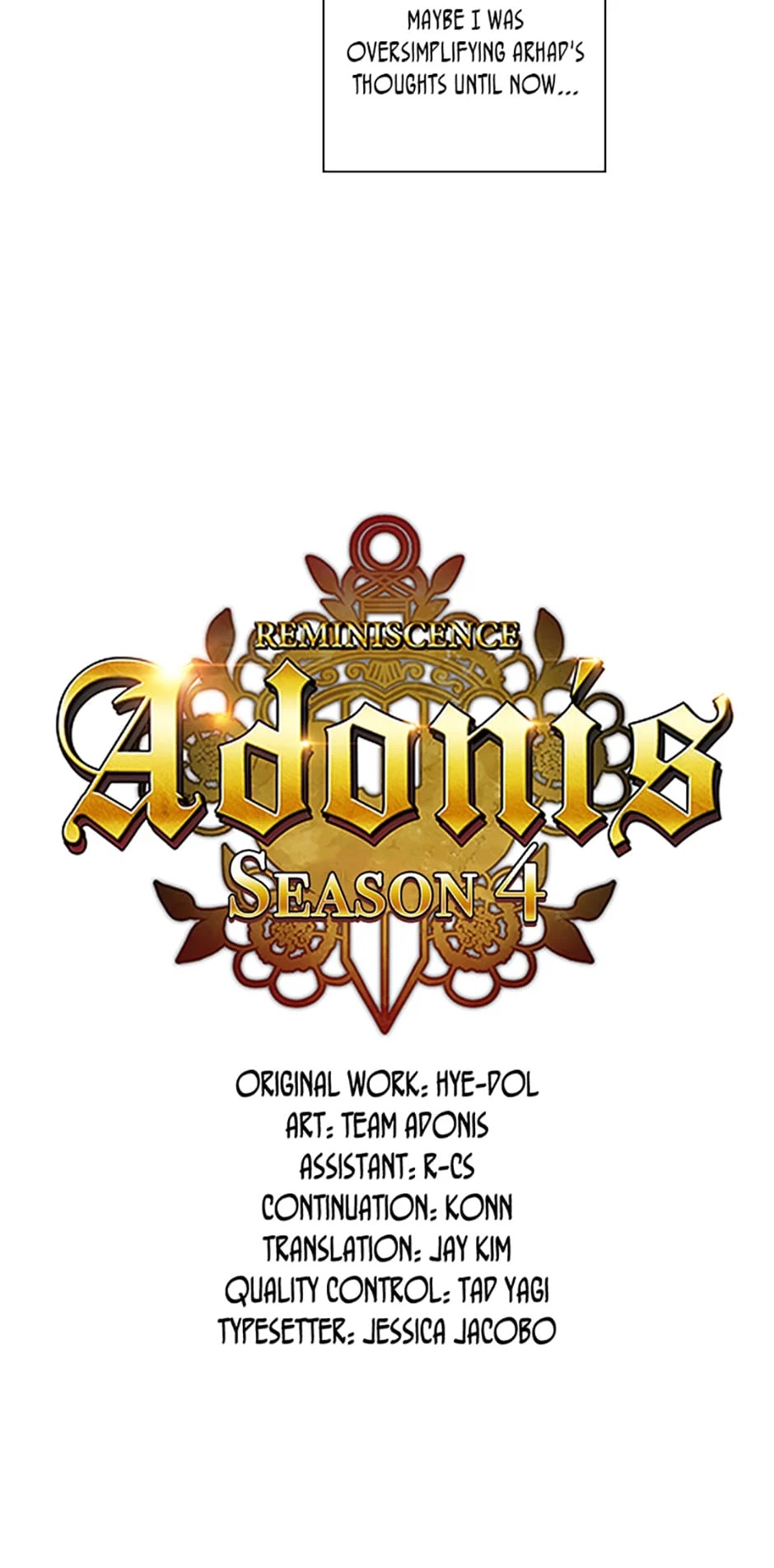 Read Reminiscence Adonis EN Manga Online