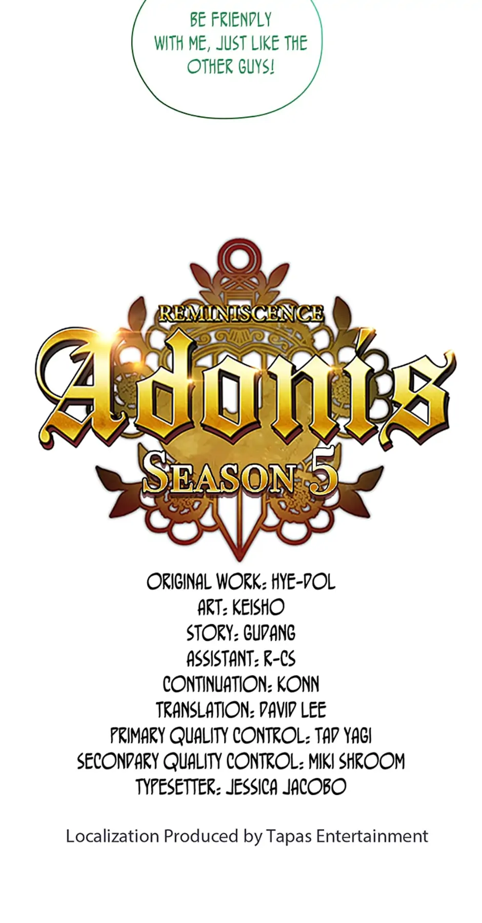 Read Reminiscence Adonis EN Manga Online