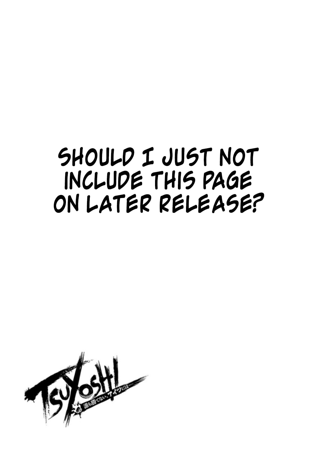 Read Tsuyoshi The One Who No One can Win Against EN Manga Online