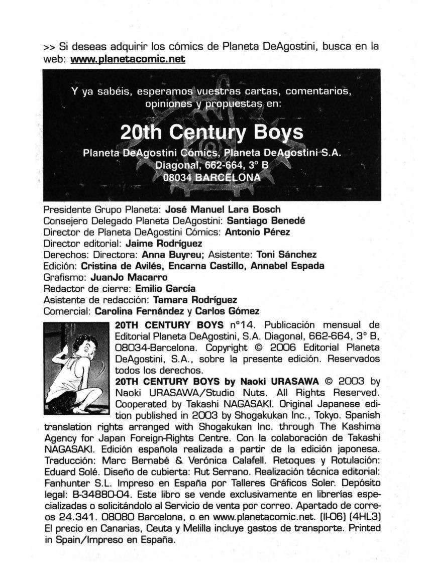 Read 20th Century Boys ES Manga Online