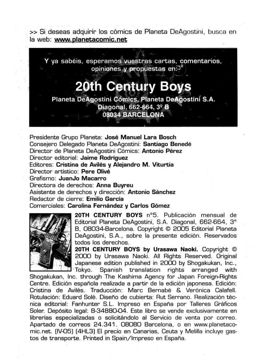 Read 20th Century Boys ES Manga Online