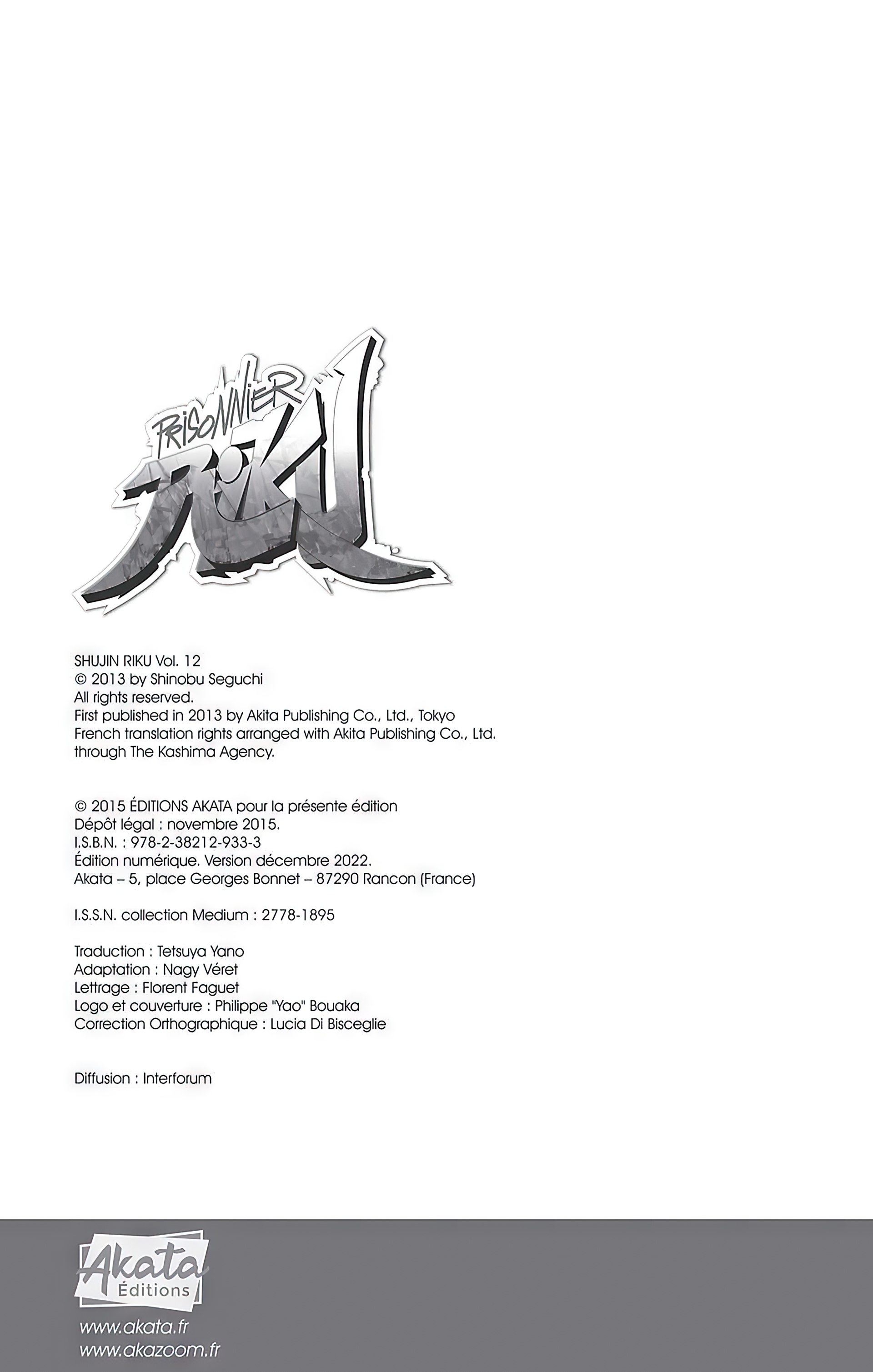 Read Prisonnier Riku FR Manga Online