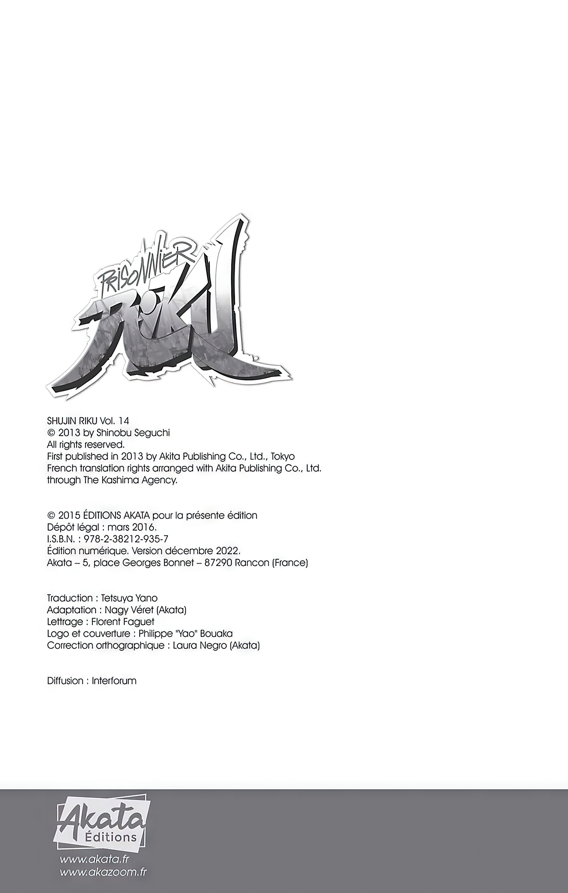 Read Prisonnier Riku FR Manga Online