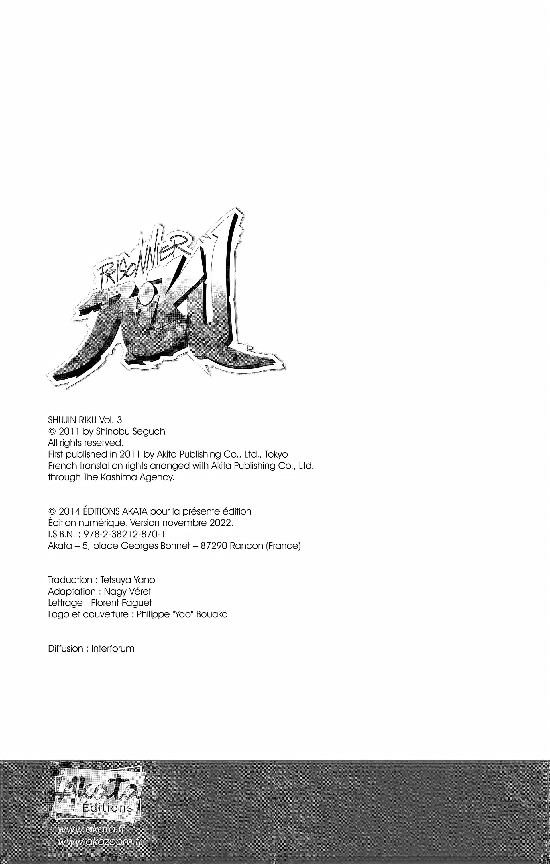 Read Prisonnier Riku FR Manga Online