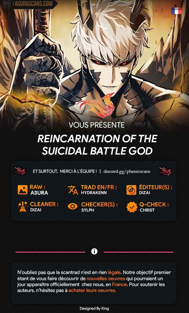 Read Reincarnation of the Suicidal Battle God FR Manga Online