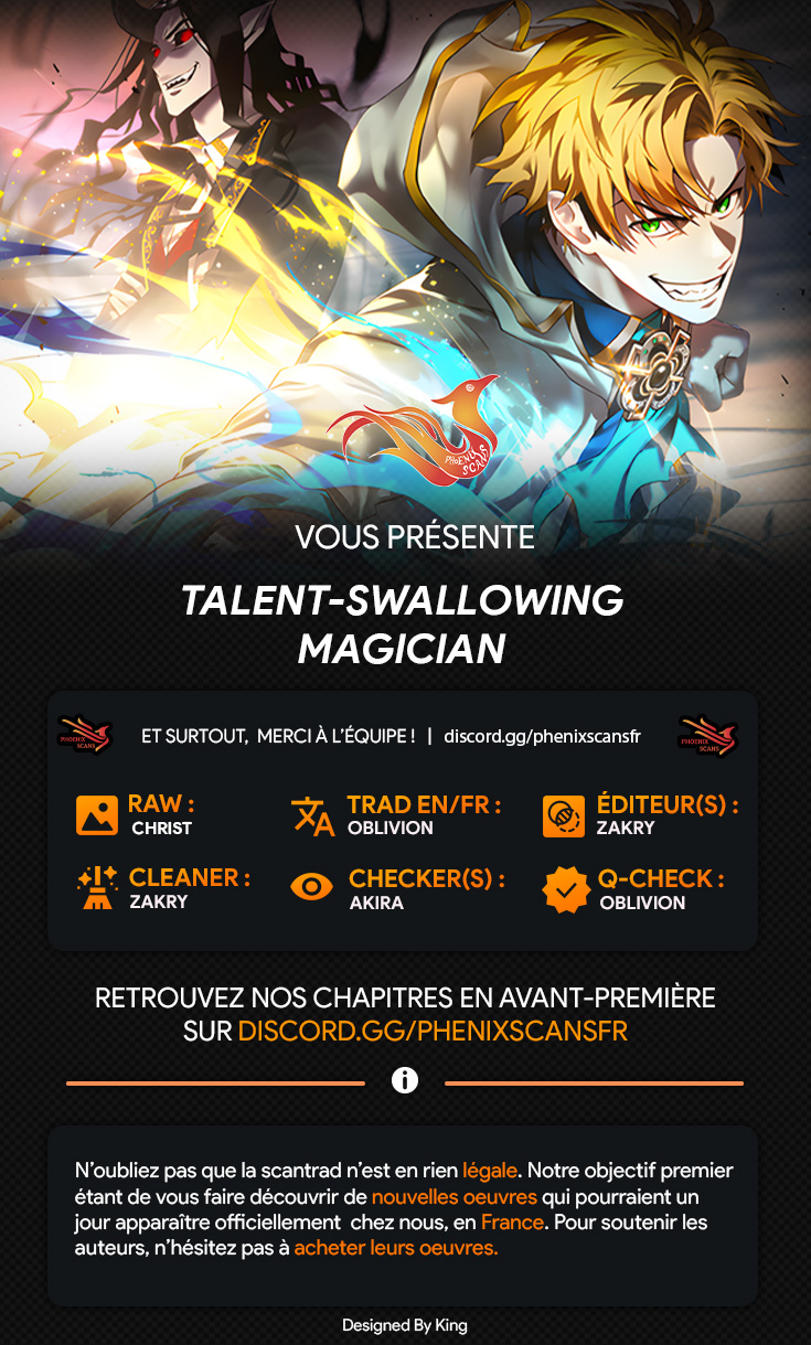 Read Talent-Swallowing Magician FR Manga Online