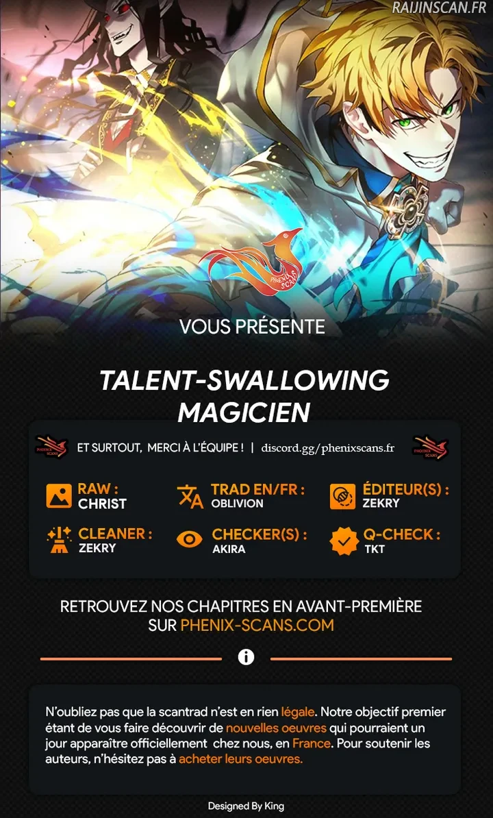 Read Talent-Swallowing Magician FR Manga Online