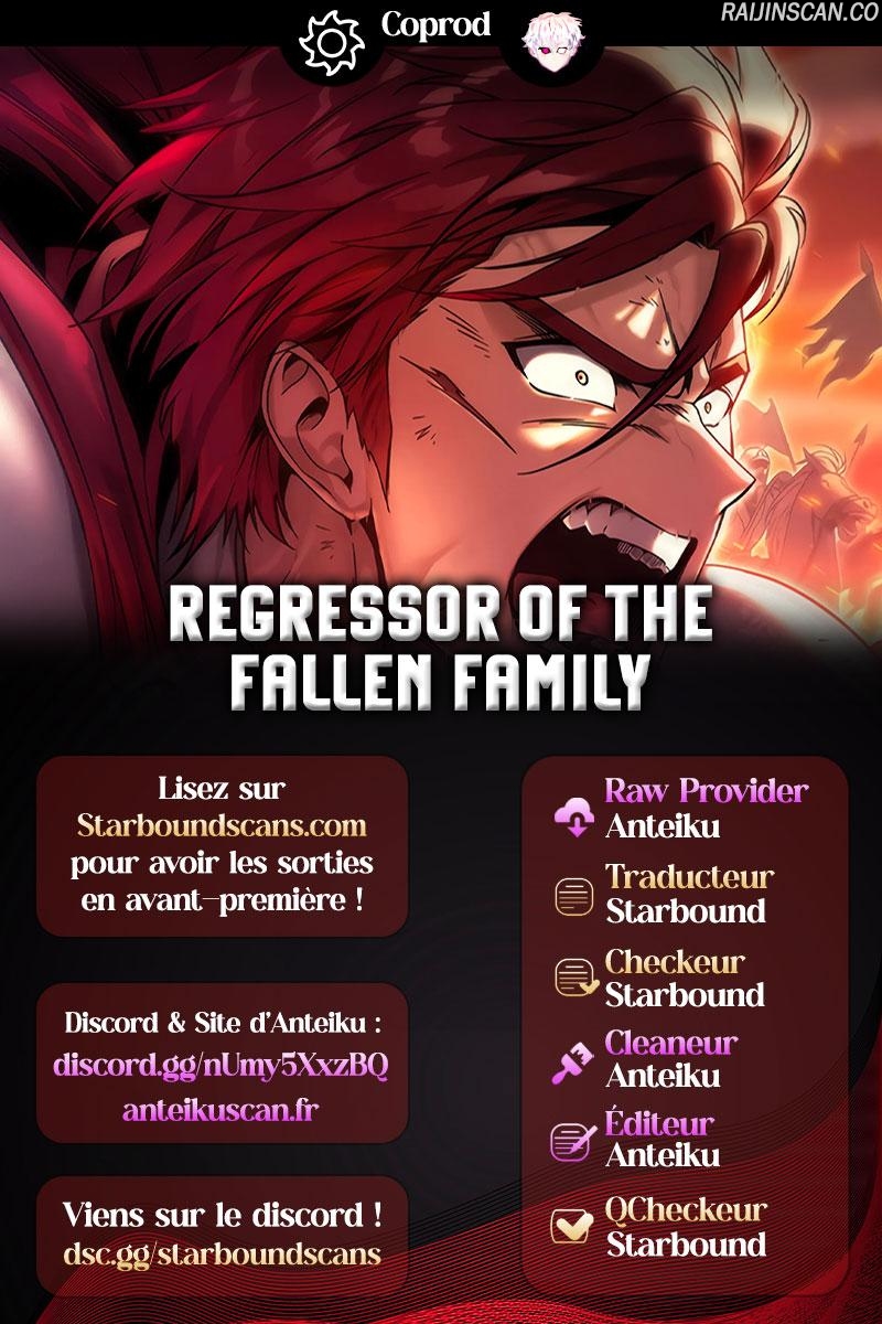 Read The Regressor Of The Fallen Family FR Manga Online